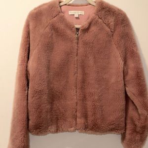 Pink furry jacket